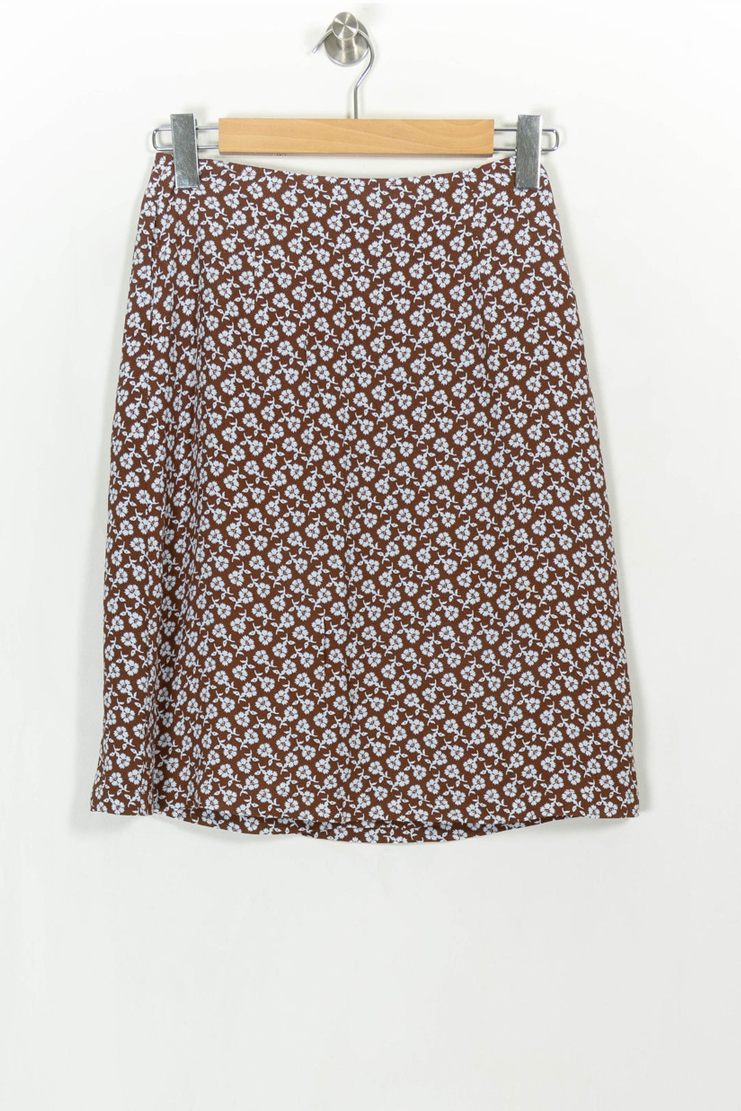 Jupe Fleurie Marron et Blanche - Taille S/36 de la marque Comptoir des Cotonniers | PARAD114386 - Vendu par Paradigme - Image 5