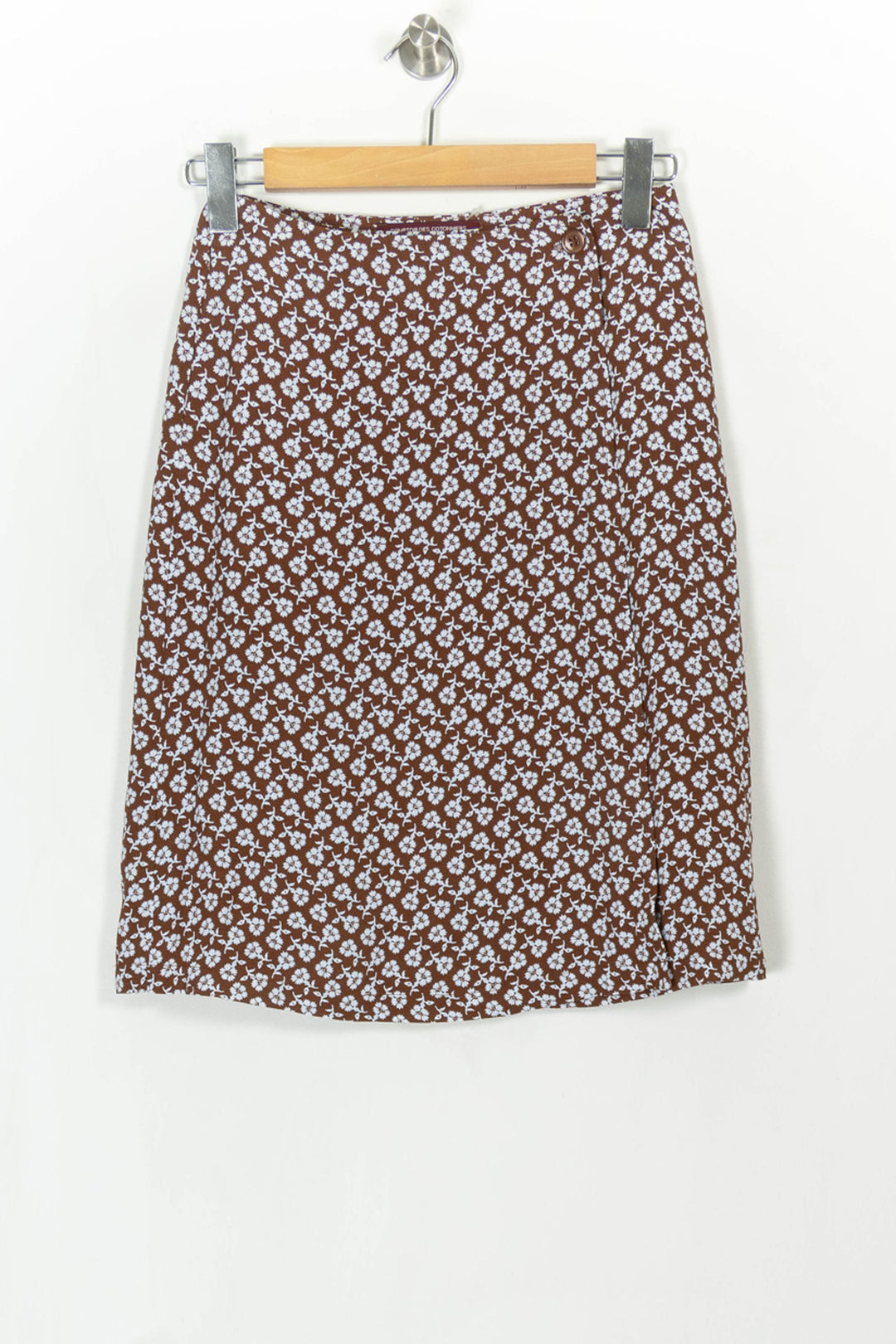 Jupe Fleurie Marron et Blanche - Taille S/36 de la marque Comptoir des Cotonniers | PARAD114386 - Vendu par Paradigme - Image 2