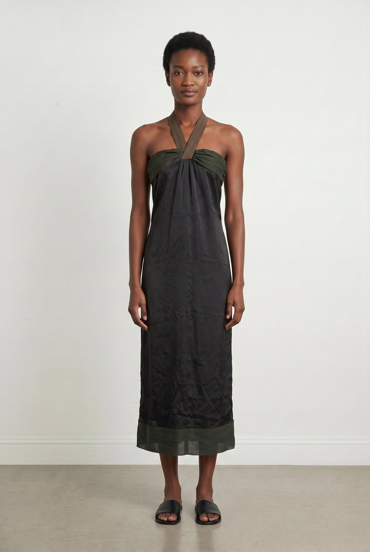 Robe Midi Noire et Verte - Taille XS/34 de la marque Kookai | PARAD114388 - Vendu par Paradigme - Image 1