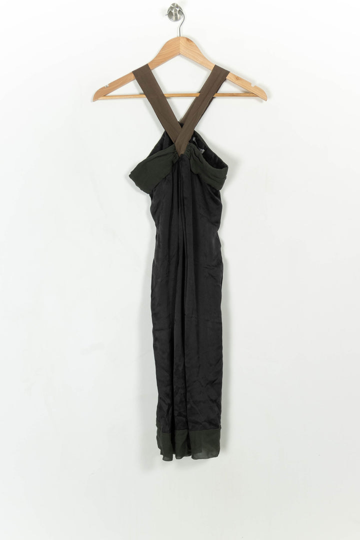 Robe Midi Noire et Verte - Taille XS/34 de la marque Kookai | PARAD114388 - Vendu par Paradigme - Image 2