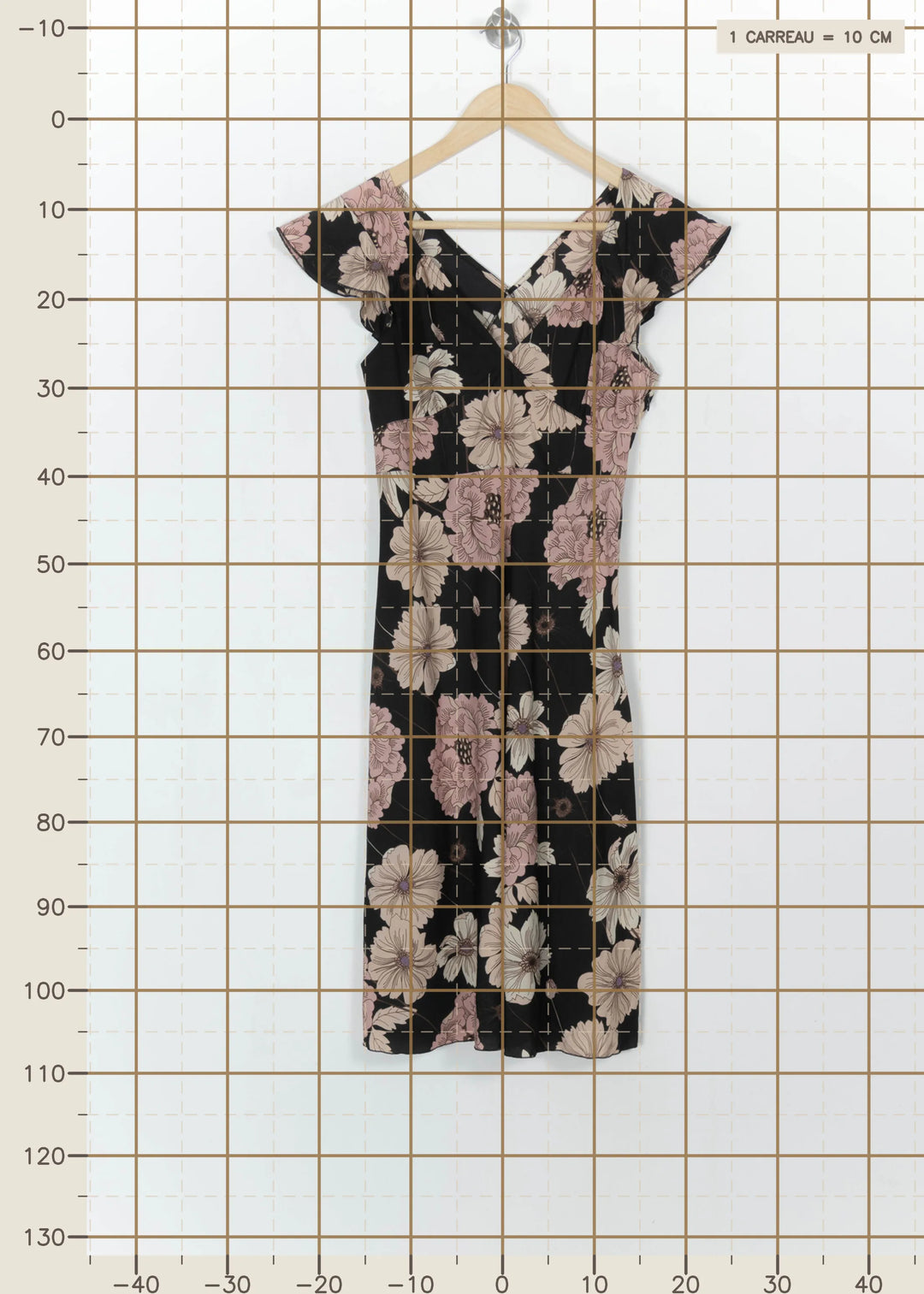Robe Midi Noire et Beige - Taille S/36 de la marque Kookai | PARAD114390 - Vendu par Paradigme - Image 4