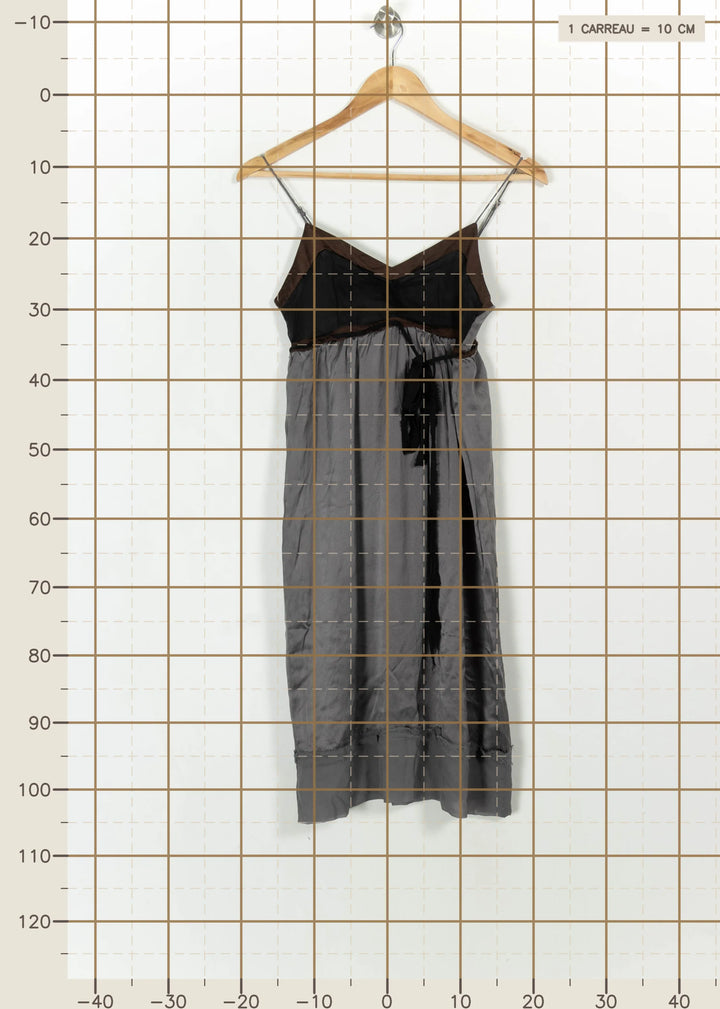 Robe Midi Noire et Grise - Taille S/36 de la marque Kookai | PARAD114392 - Vendu par Paradigme - Image 4