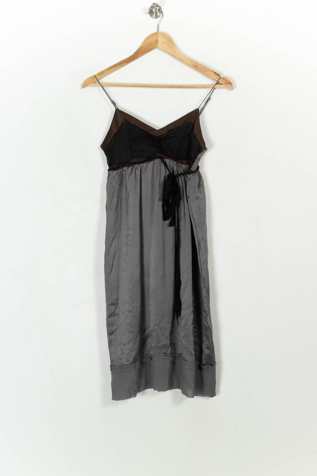 Robe Midi Noire et Grise - Taille S/36 de la marque Kookai | PARAD114392 - Vendu par Paradigme - Image 2