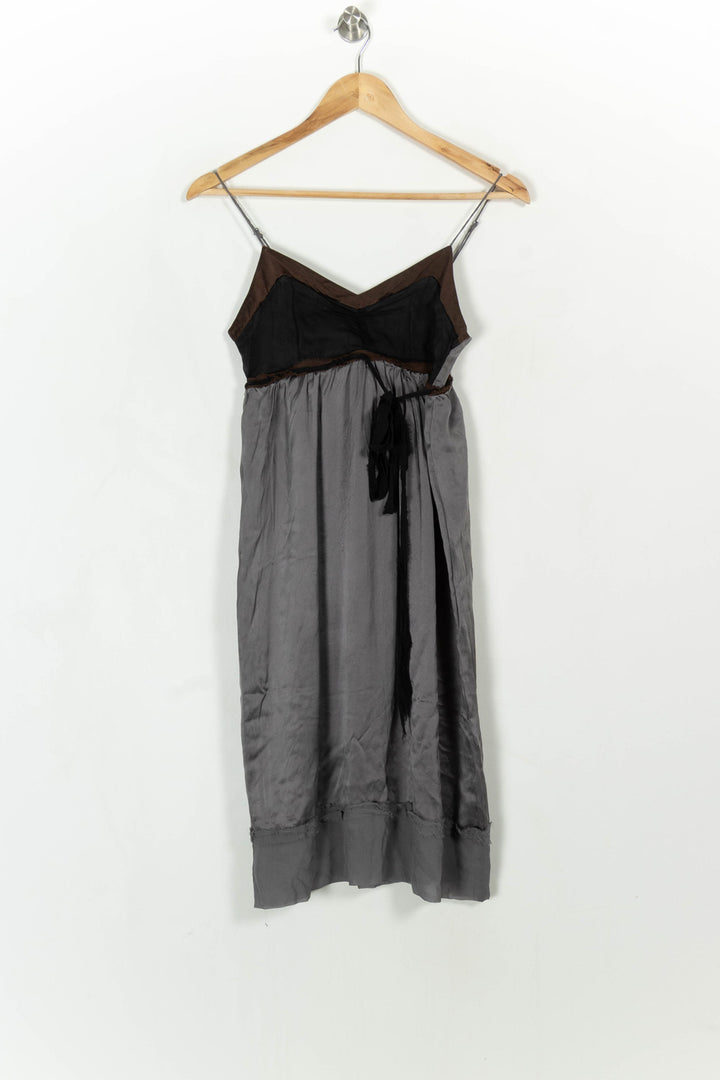 Robe Midi Noire et Grise - Taille S/36 de la marque Kookai | PARAD114392 - Vendu par Paradigme - Image 2