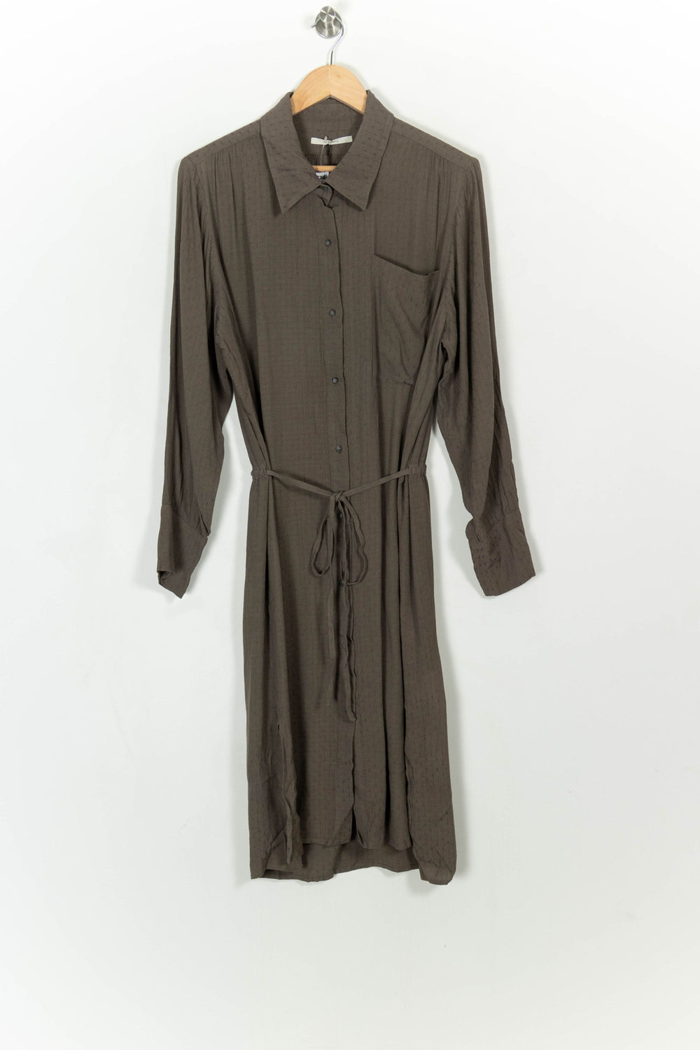 Robe chemise midi Marron - Taille M/38 de la marque Humanoid | PARAD114393 - Vendu par Paradigme - Image 2