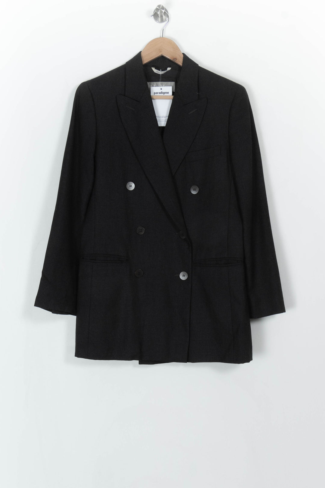 Blazer Gris - Taille S/36 de la marque Max Mara | PARAD114394 - Vendu par Paradigme - Image 2