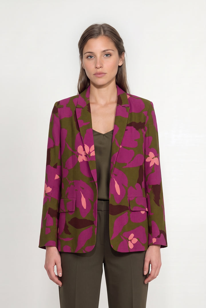 Blazer Vert et Fuchsia - Taille S/36 de la marque Caroll | PARAD114395 - Vendu par Paradigme - Image 1