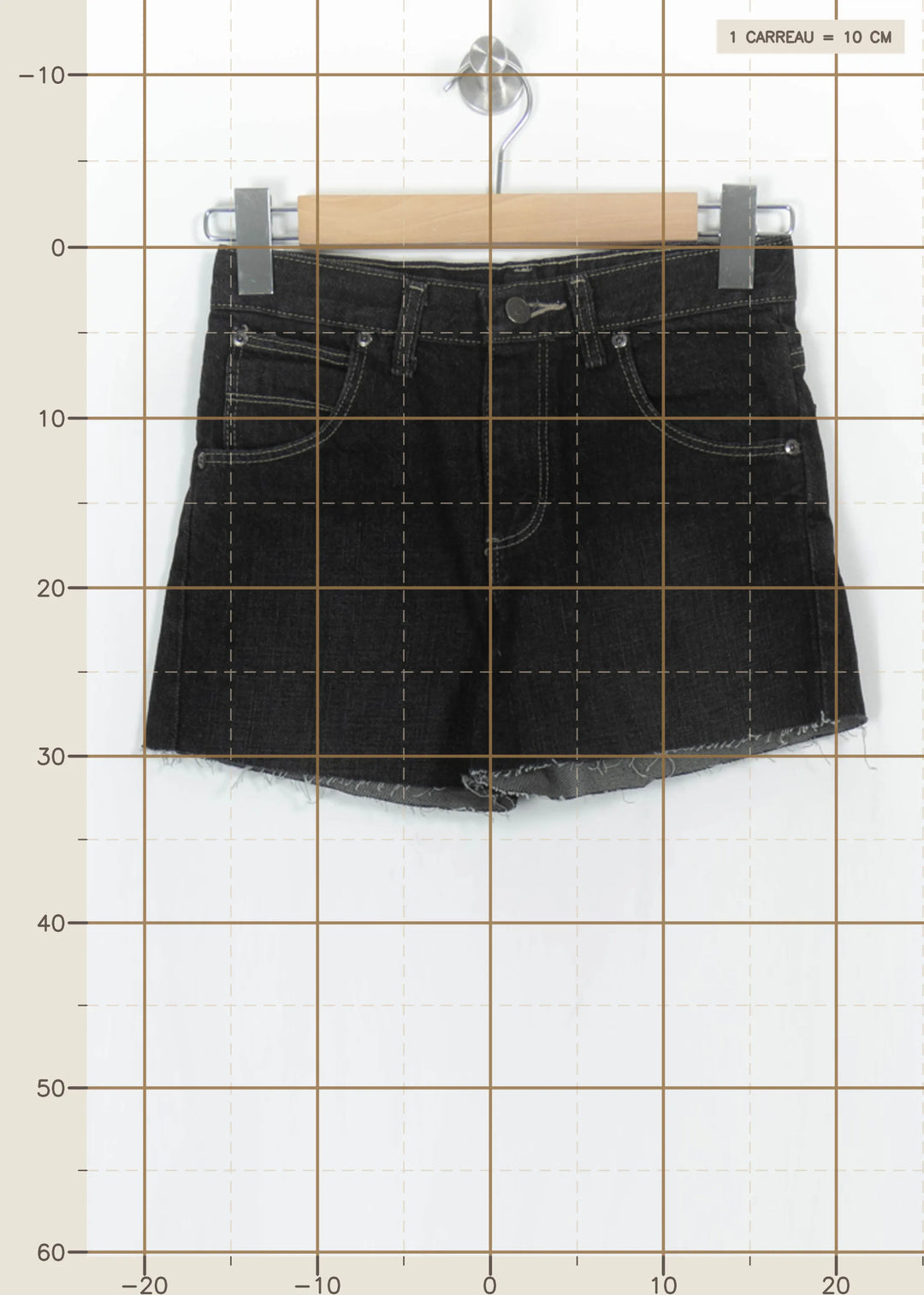 Short en Jean Noir - Taille XS/34 de la marque Wrangler | PARAD114396 - Vendu par Paradigme - Image 4
