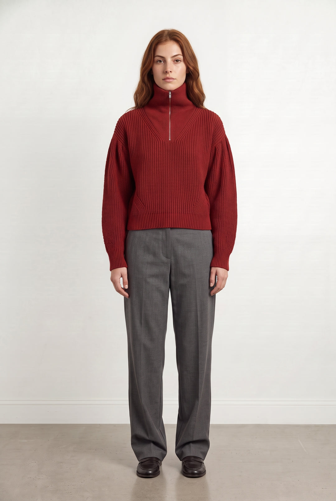 Pull Bordeaux - Taille S/36