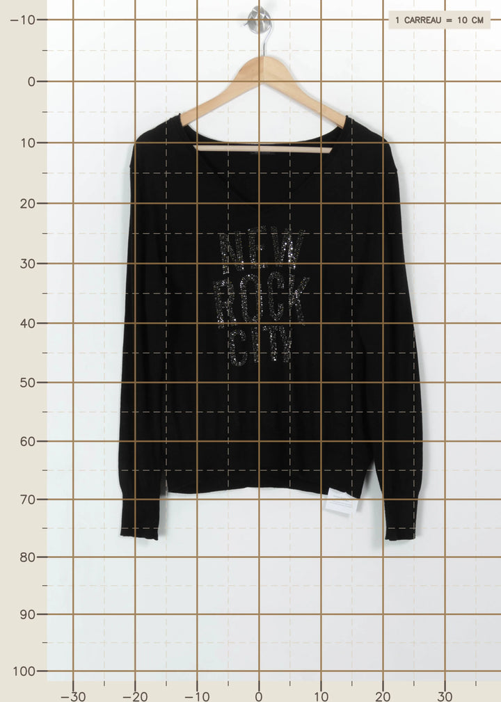 Pull Noir - Taille M/38 de la marque IKKS | PARAD114777 - Vendu par Paradigme - Image 4