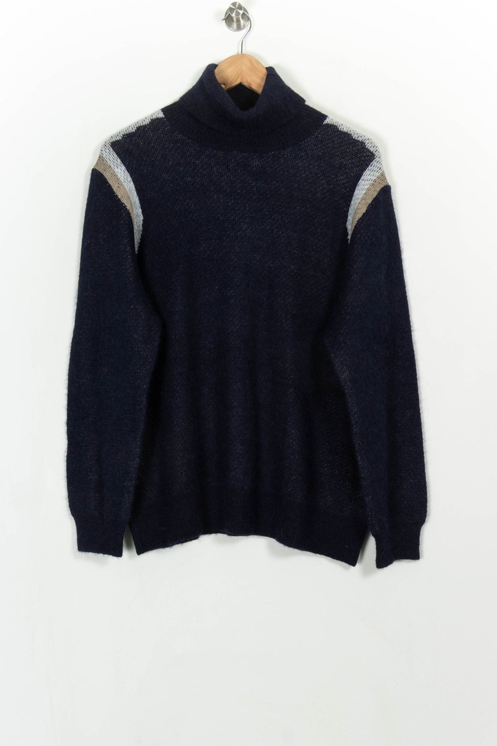 Pull Col Roulé Bleu et Beige - Taille M/38 de la marque IKKS | PARAD114778 - Vendu par Paradigme - Image 2