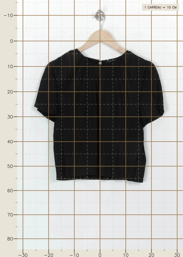 Blouse Noire - Taille L/40 de la marque IKKS | PARAD114780 - Vendu par Paradigme - Image 4