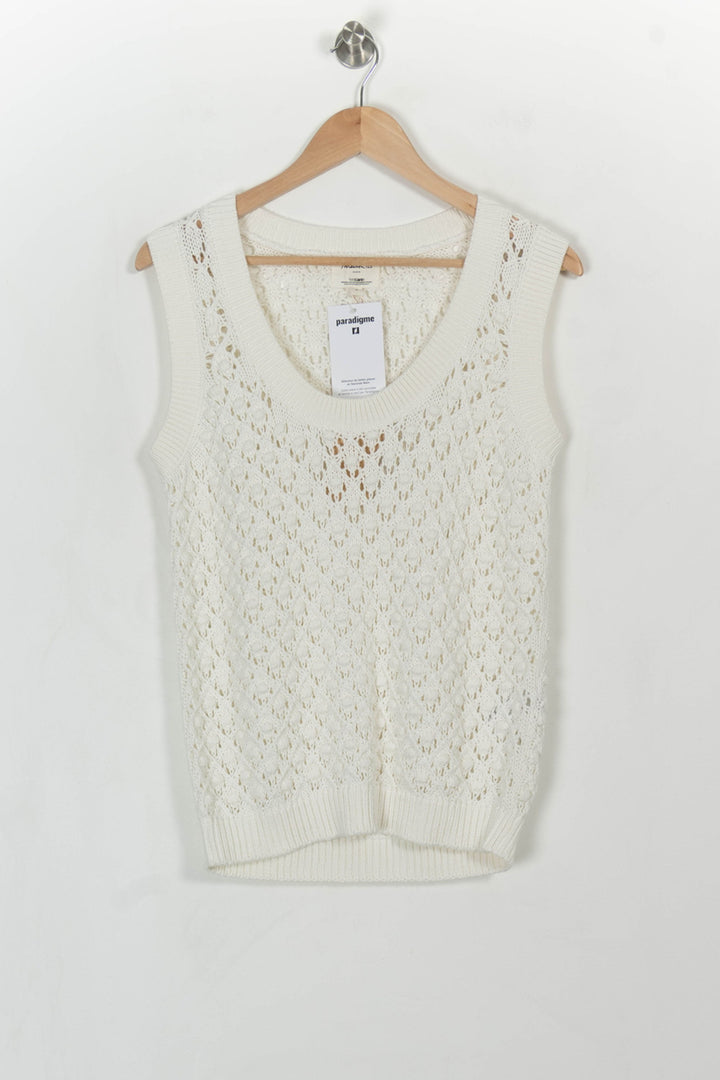 Débardeur Blanc - Taille M/38 de la marque Maison 123 | PARAD114783 - Vendu par Paradigme - Image 2