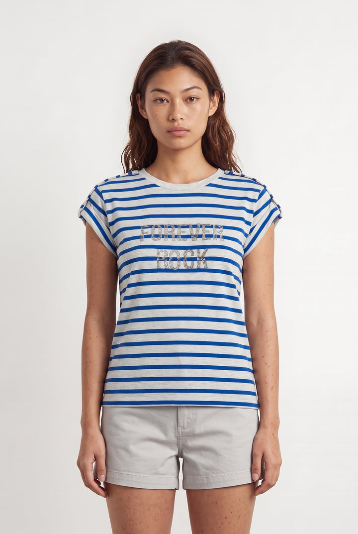 Marinière Bleue et Blanche - Taille M/38 de la marque IKKS | PARAD114784 - Vendu par Paradigme - Image 1