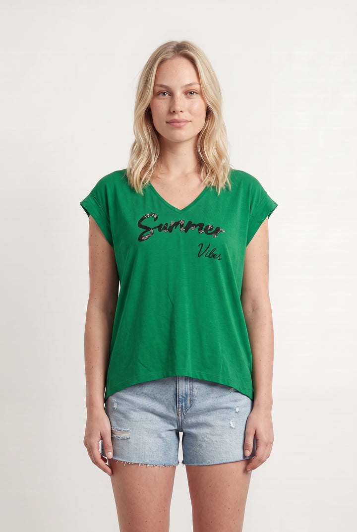 Tee-shirt Vert - Taille L/40 de la marque IKKS | PARAD114787 - Vendu par Paradigme - Image 1