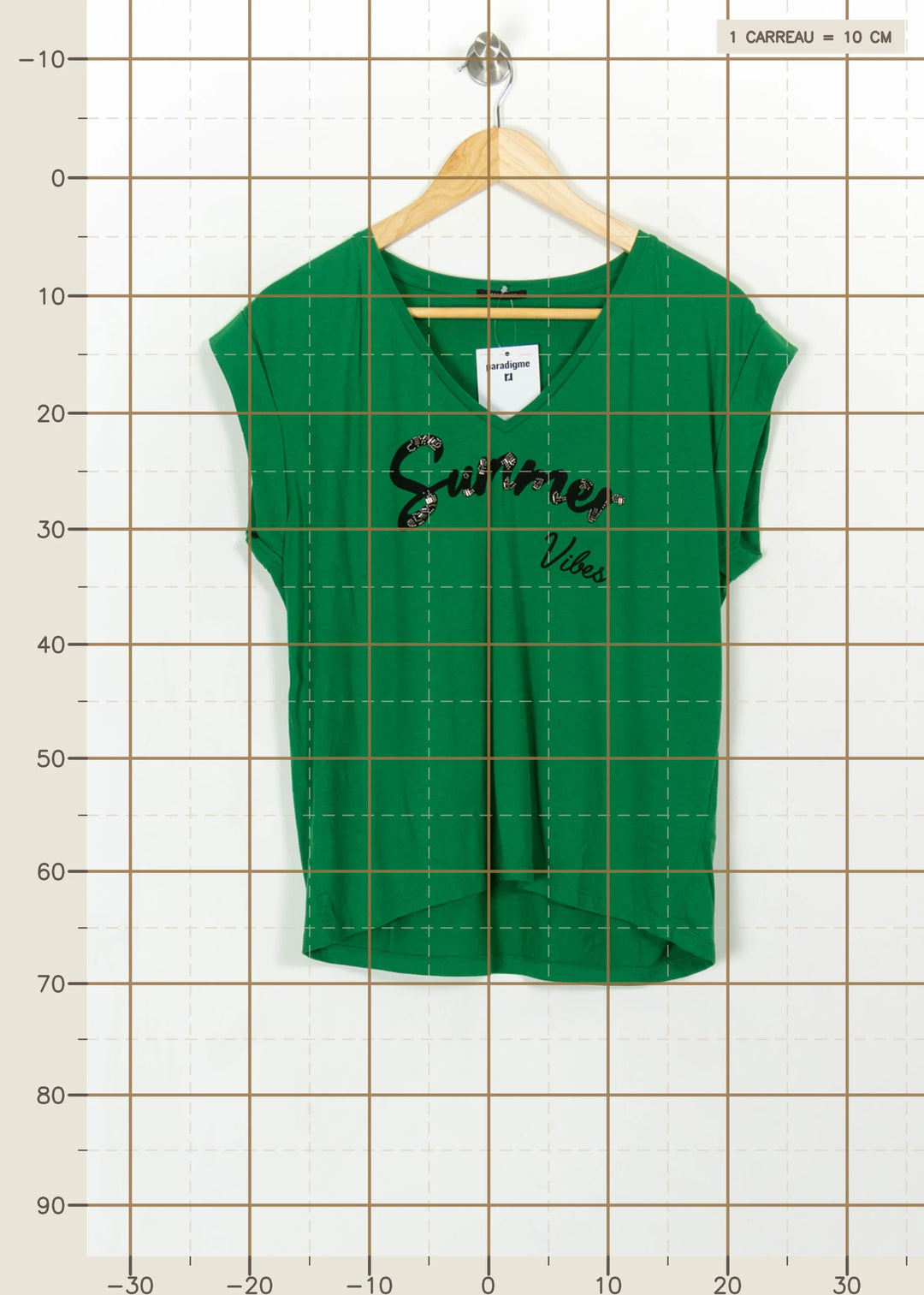 Tee-shirt Vert - Taille L/40 de la marque IKKS | PARAD114787 - Vendu par Paradigme - Image 4