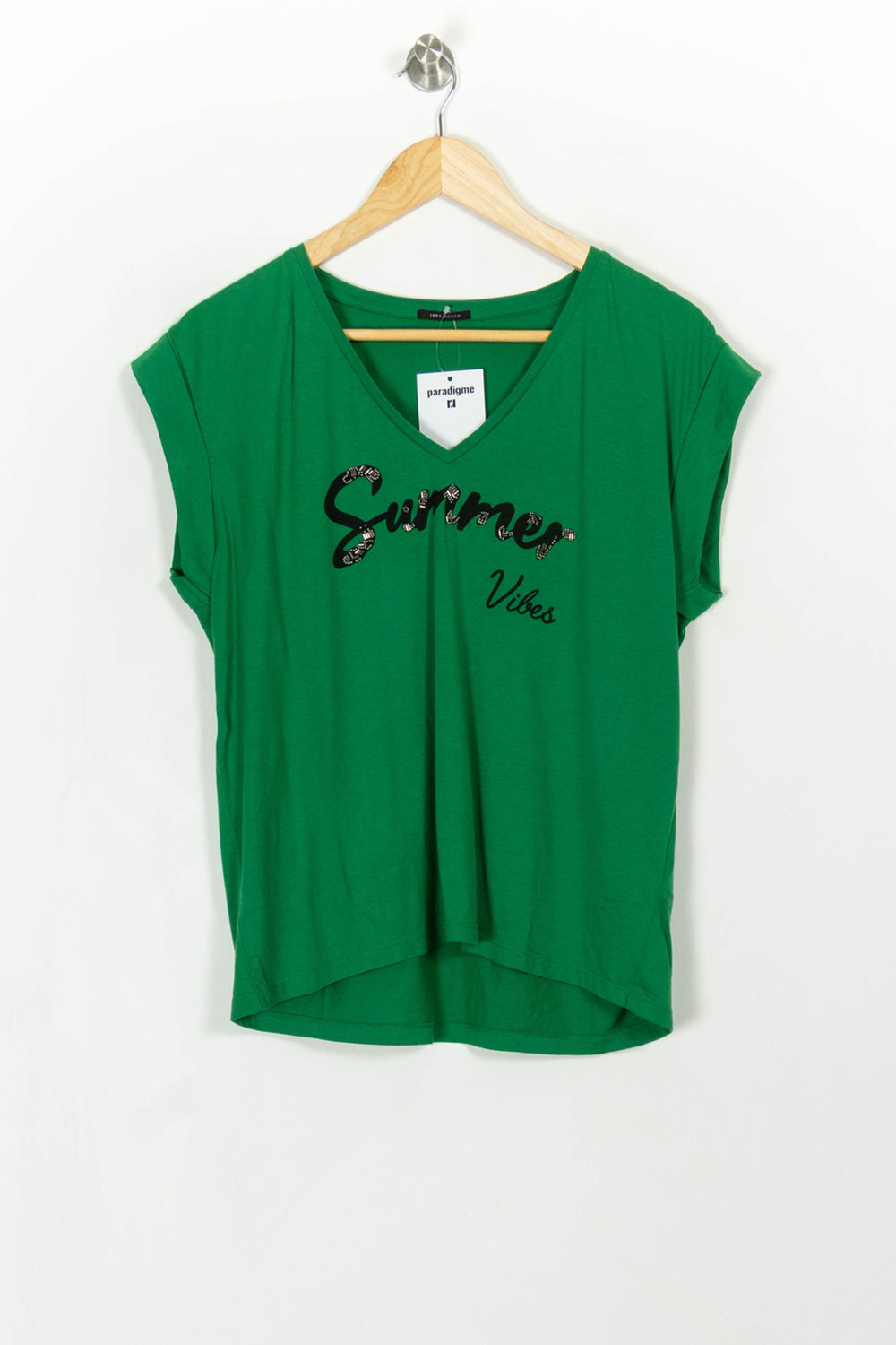 Tee-shirt Vert - Taille L/40 de la marque IKKS | PARAD114787 - Vendu par Paradigme - Image 2