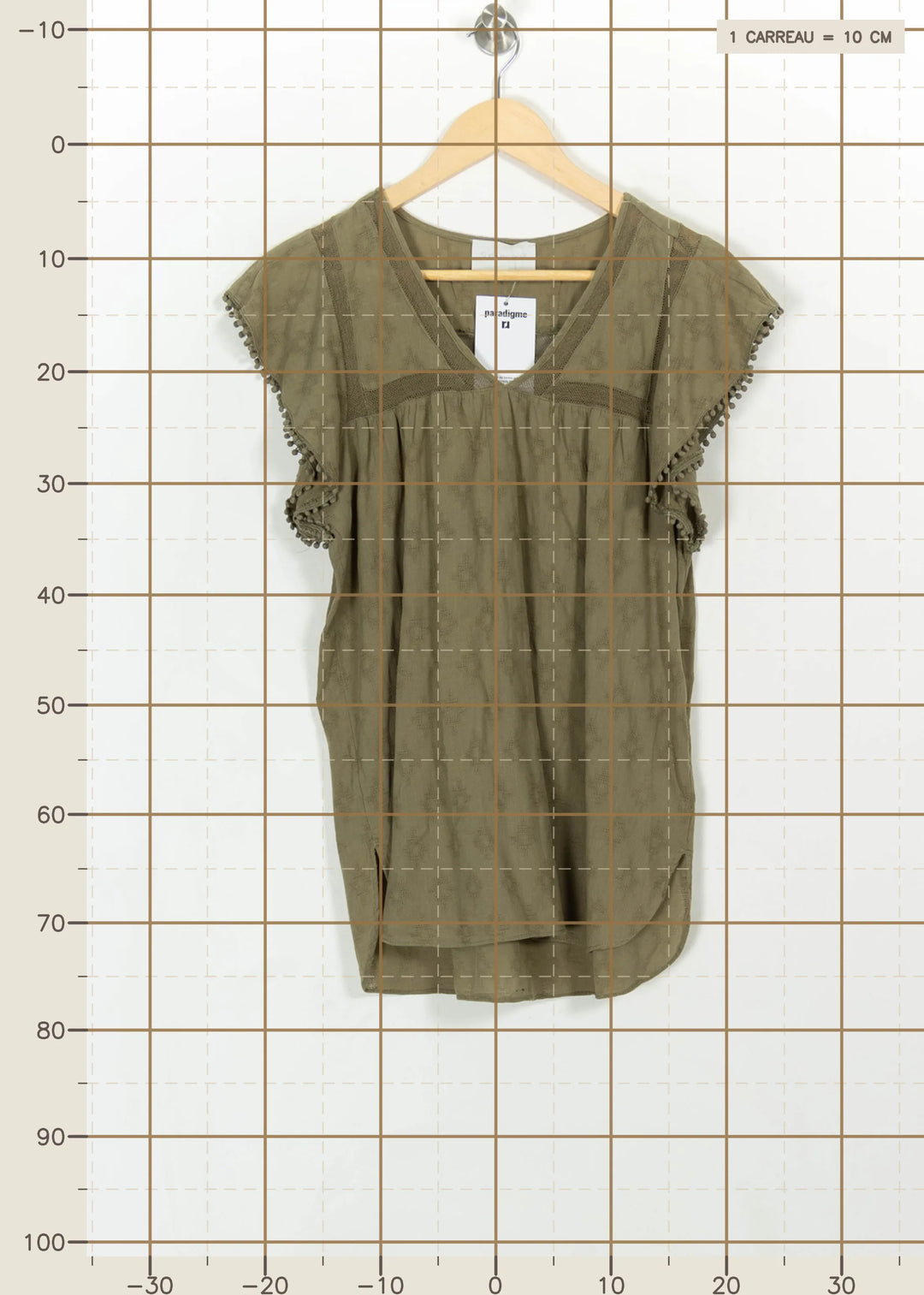 Blouse Verte - Taille S/36 de la marque Sud express | PARAD114788 - Vendu par Paradigme - Image 4