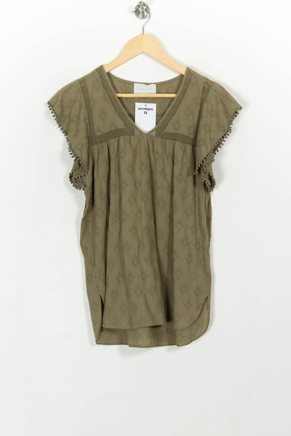 Blouse Verte - Taille S/36 de la marque Sud express | PARAD114788 - Vendu par Paradigme - Image 2