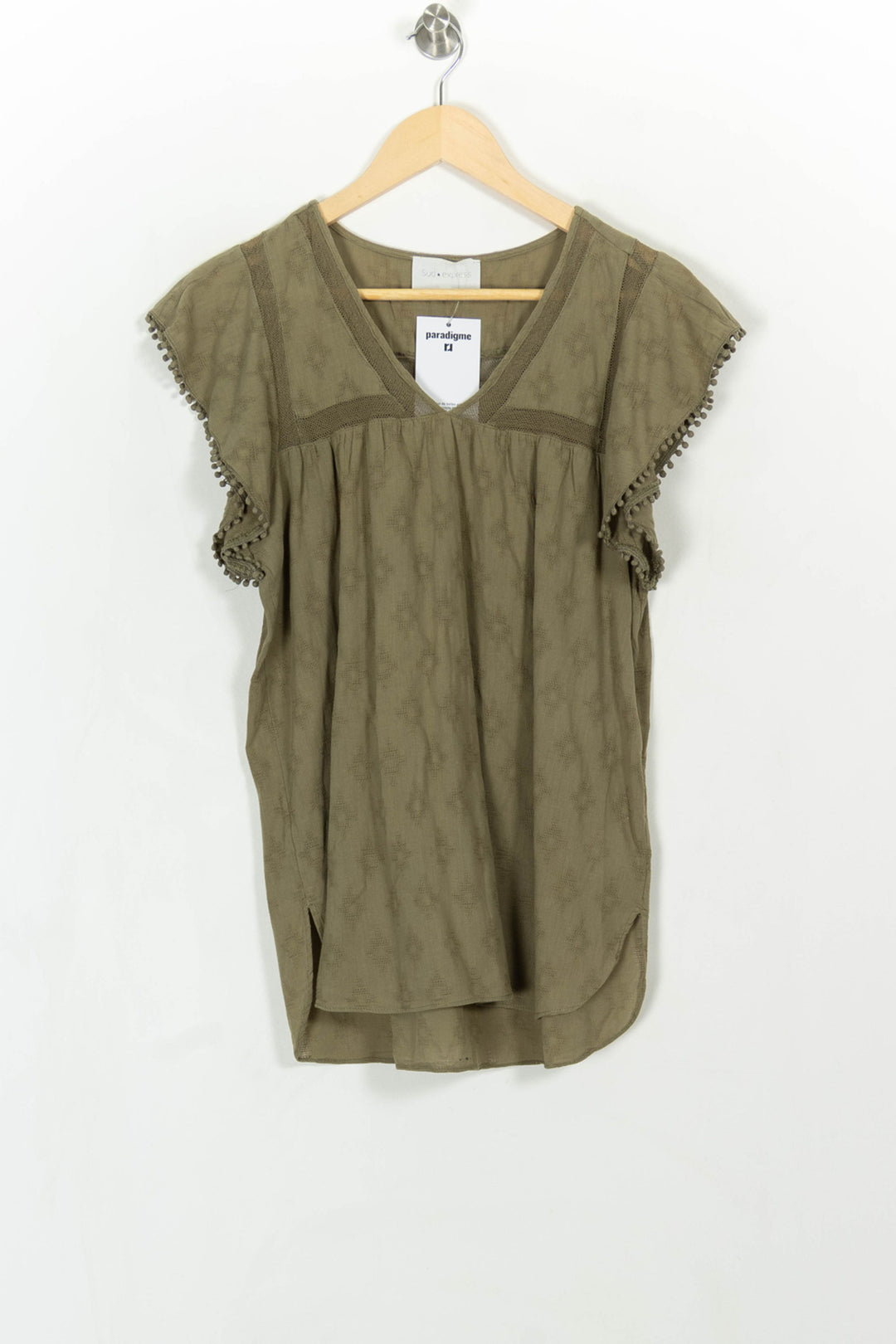 Blouse Verte - Taille S/36 de la marque Sud express | PARAD114788 - Vendu par Paradigme - Image 2