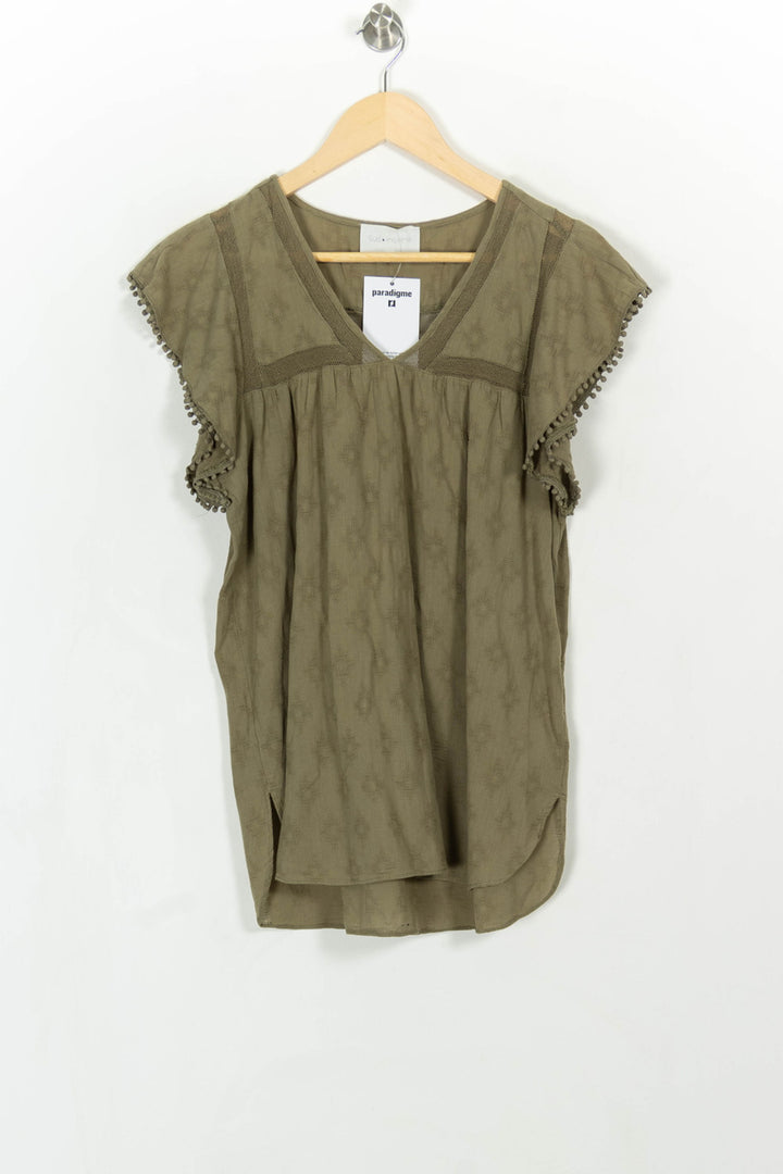 Blouse Verte - Taille S/36 de la marque Sud express | PARAD114788 - Vendu par Paradigme - Image 2