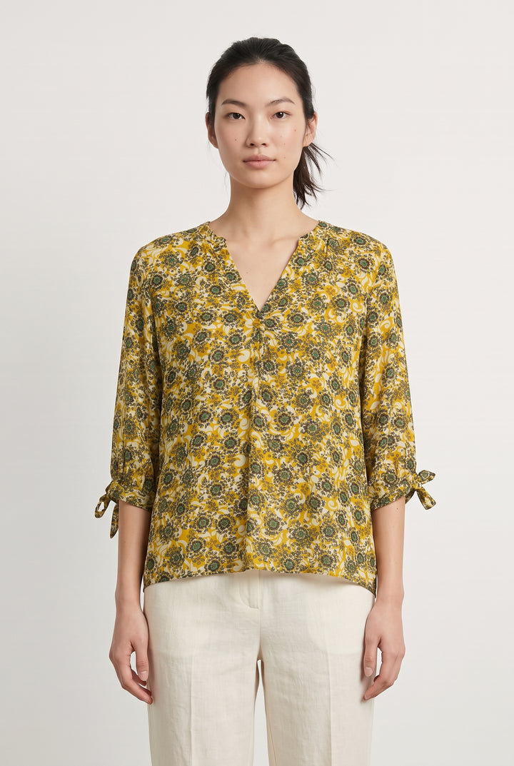 Blouse Jaune et Verte - Taille M/38 de la marque Sud express | PARAD114789 - Vendu par Paradigme - Image 1