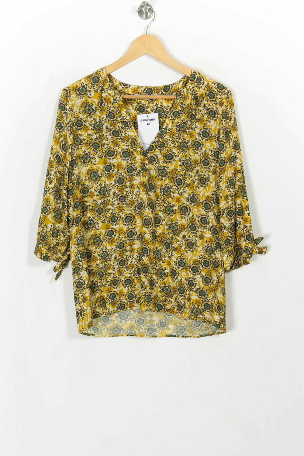 Blouse Jaune et Verte - Taille M/38 de la marque Sud express | PARAD114789 - Vendu par Paradigme - Image 2