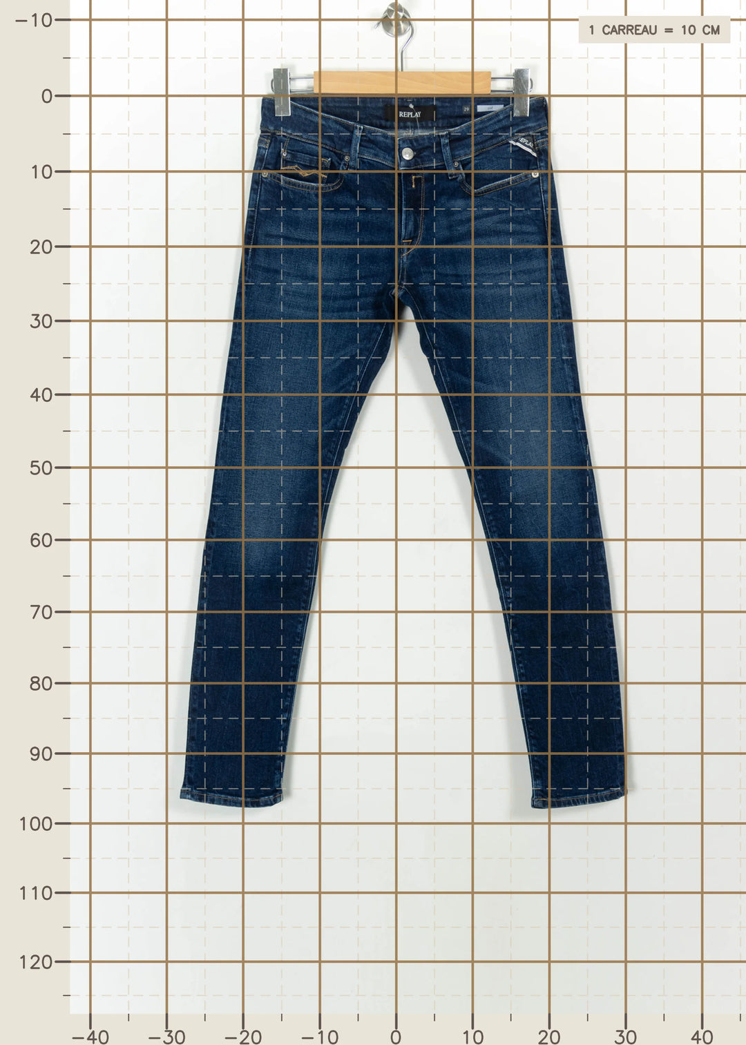 Jean Slim Bleu - Taille M/38 de la marque Replay | PARAD114791 - Vendu par Paradigme - Image 4