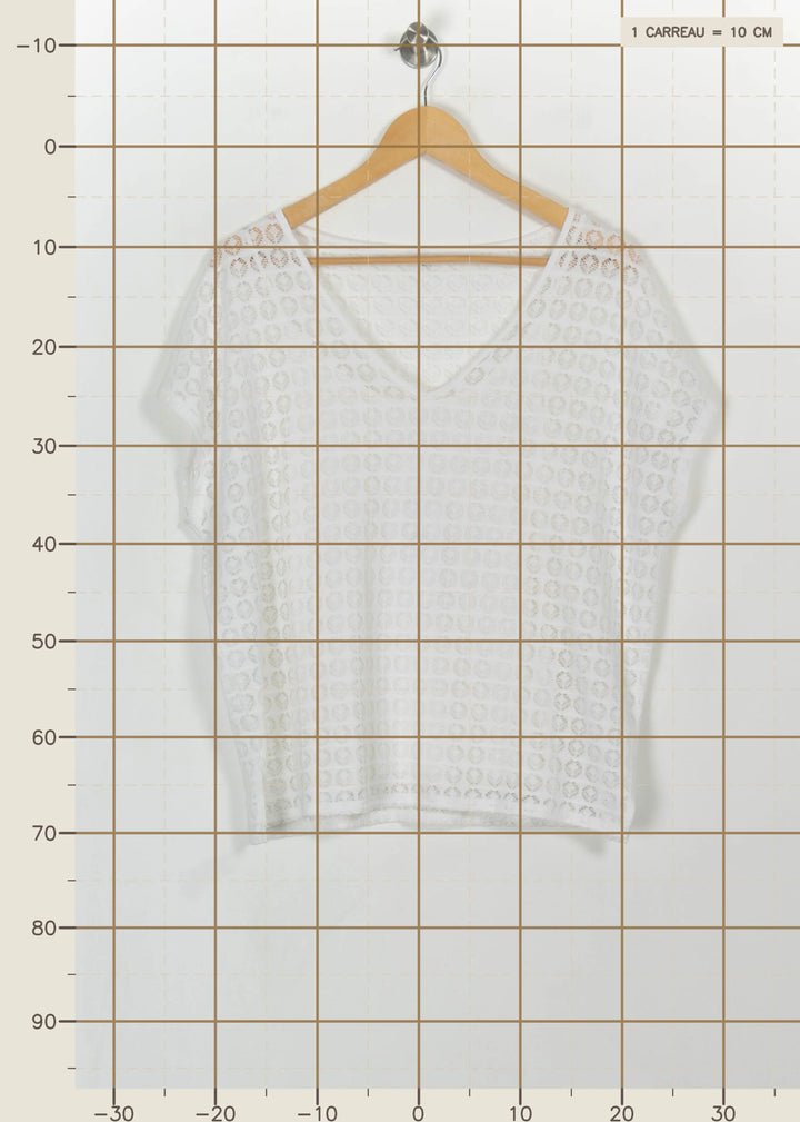 Top Blanc - Taille M/38 de la marque Sud express | PARAD114792 - Vendu par Paradigme - Image 4