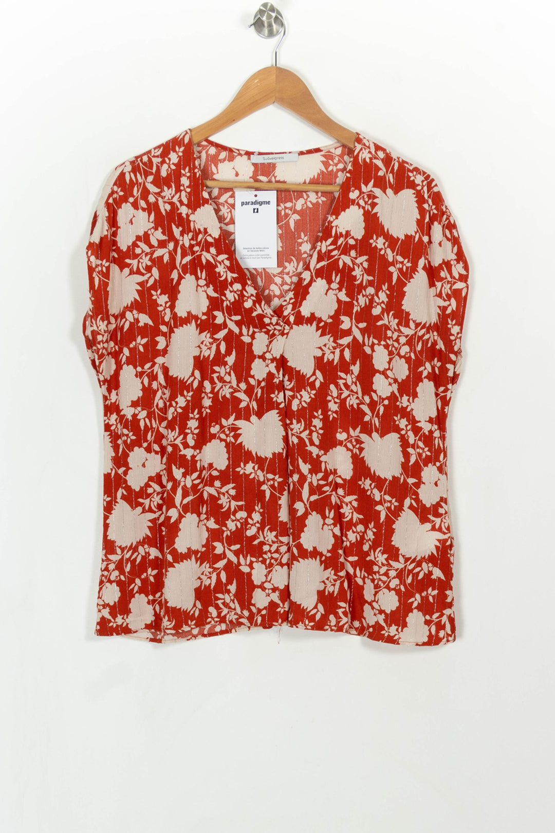 Blouse Rouge et Blanche - Taille M/38 de la marque Sud express | PARAD114794 - Vendu par Paradigme - Image 2