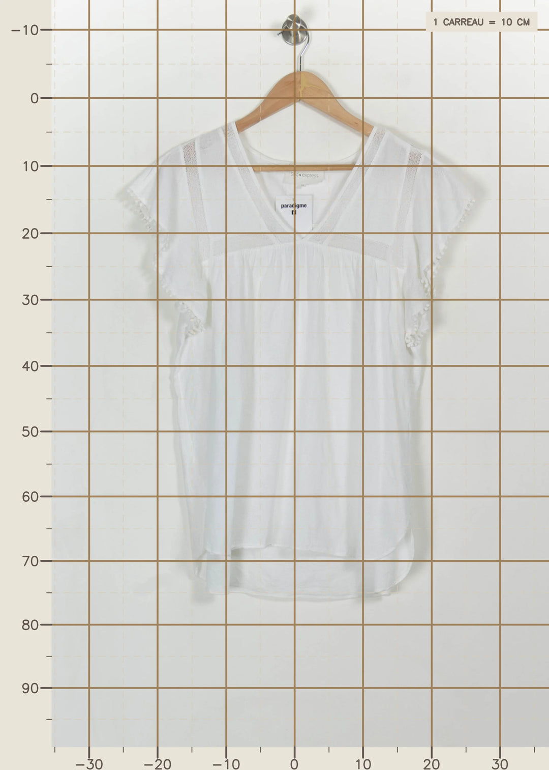 Blouse Blanche - Taille M/38 de la marque Sud express | PARAD114795 - Vendu par Paradigme - Image 4