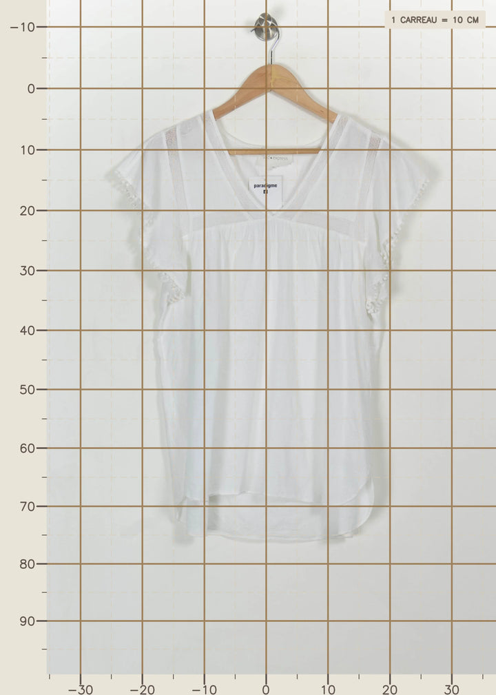 Blouse Blanche - Taille M/38 de la marque Sud express | PARAD114795 - Vendu par Paradigme - Image 4