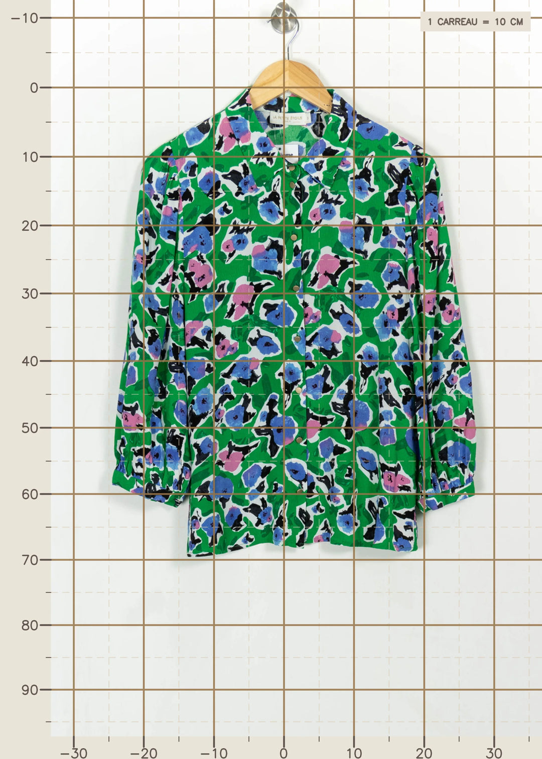 Chemisier Vert et Bleu - Taille L/40 de la marque La Petite Etoile | PARAD114798 - Vendu par Paradigme - Image 4