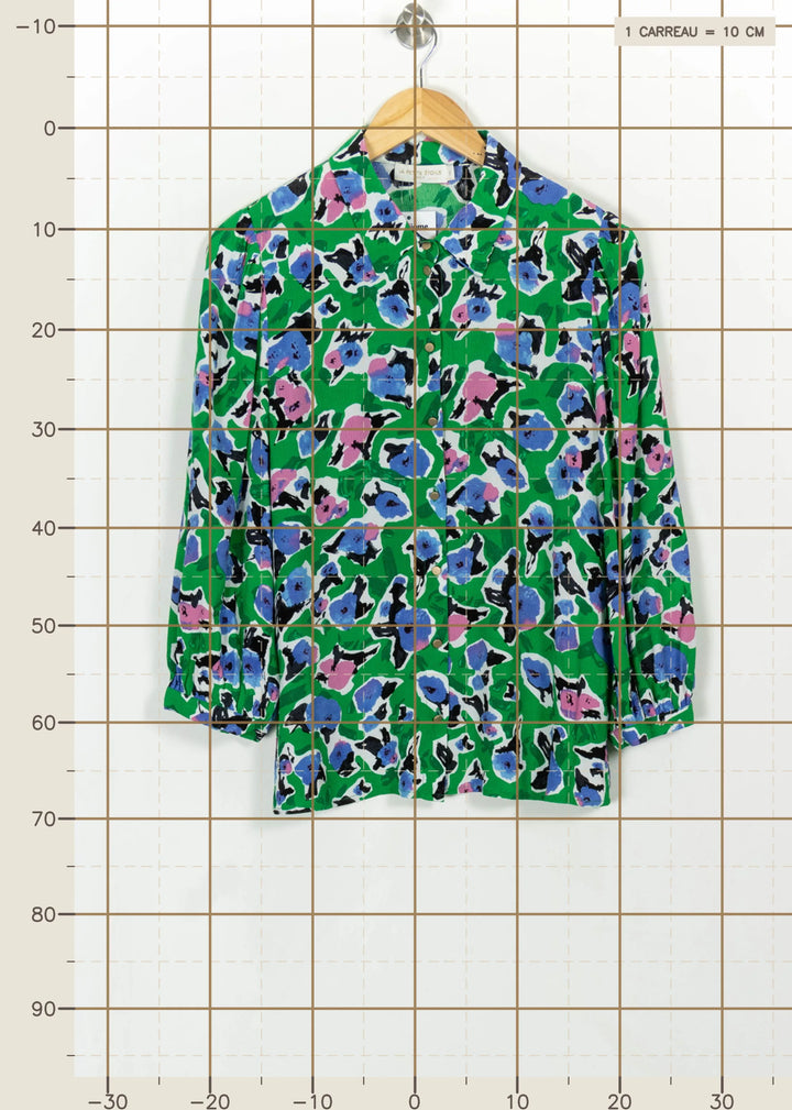 Chemisier Vert et Bleu - Taille L/40 de la marque La Petite Etoile | PARAD114798 - Vendu par Paradigme - Image 4