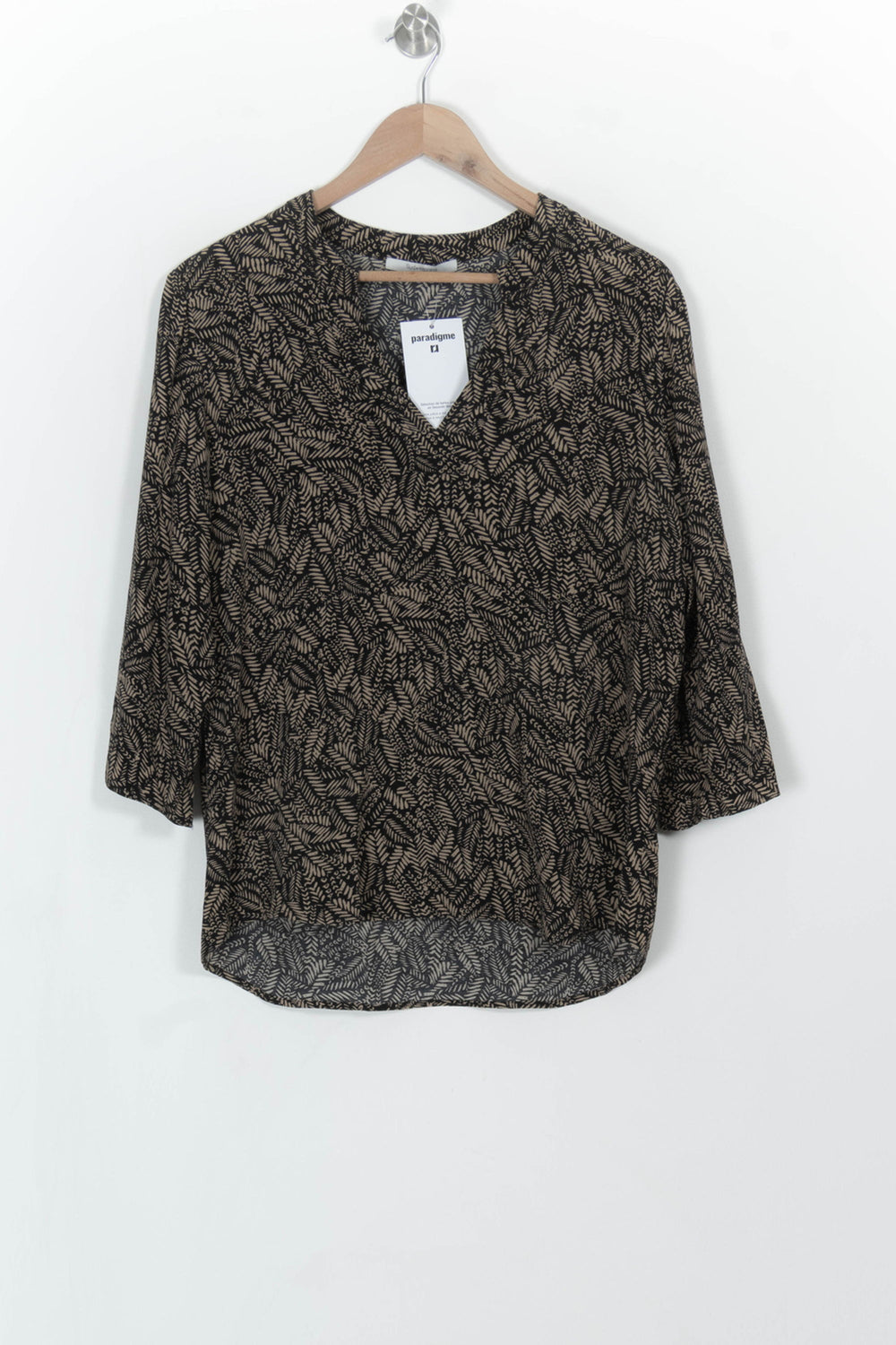 Blouse Noire et Beige - Taille M/38 de la marque Sud express | PARAD114800 - Vendu par Paradigme - Image 2