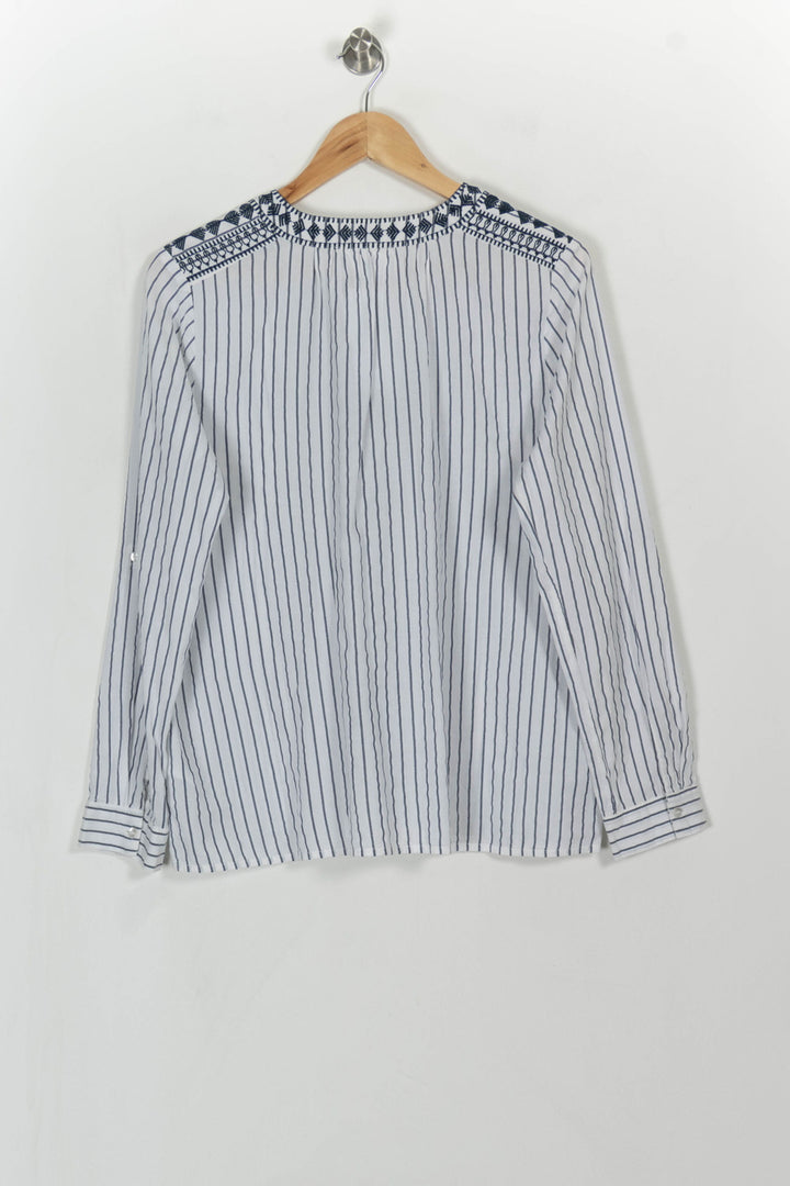 Blouse Blanche et Bleue - Taille L/40 de la marque Sud express | PARAD114801 - Vendu par Paradigme - Image 5