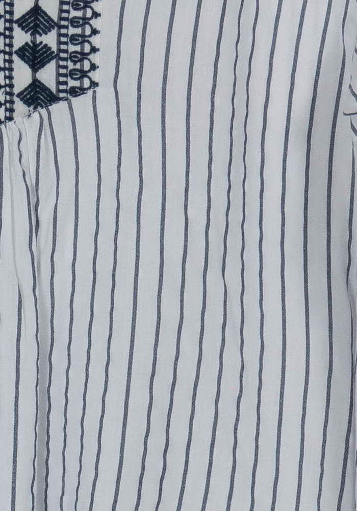 Blouse Blanche et Bleue - Taille L/40 de la marque Sud express | PARAD114801 - Vendu par Paradigme - Image 3