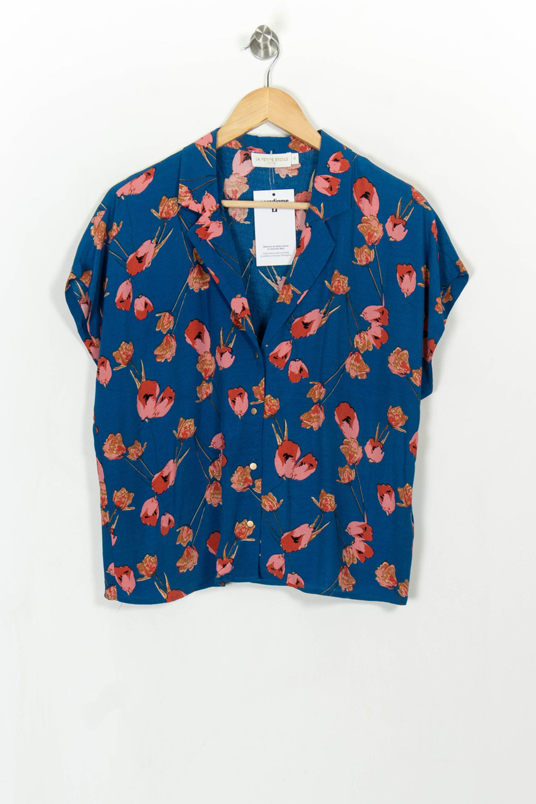 Chemise Fleurie Bleue et Rose - Taille L/40 de la marque La Petite Etoile | PARAD114806 - Vendu par Paradigme - Image 5