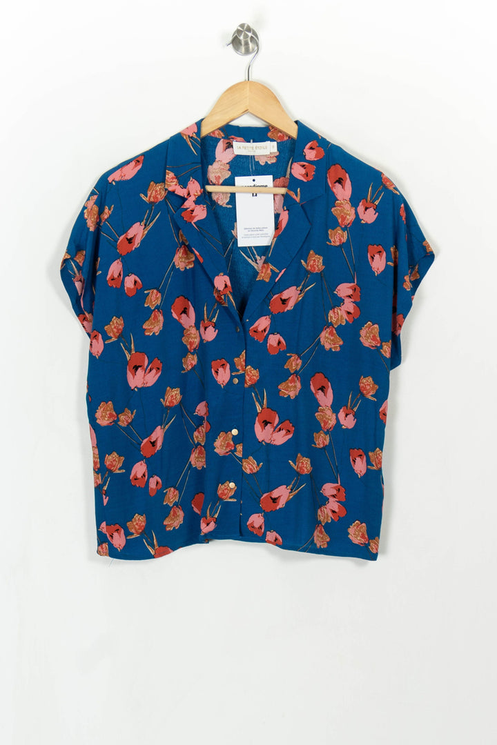 Chemise Fleurie Bleue et Rose - Taille L/40 de la marque La Petite Etoile | PARAD114806 - Vendu par Paradigme - Image 5