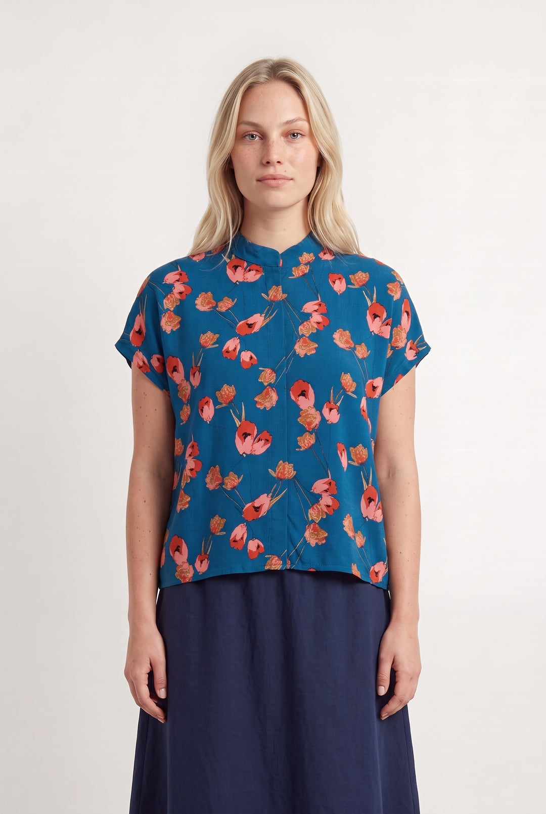 Chemise Fleurie Bleue et Rose - Taille L/40 de la marque La Petite Etoile | PARAD114806 - Vendu par Paradigme - Image 1