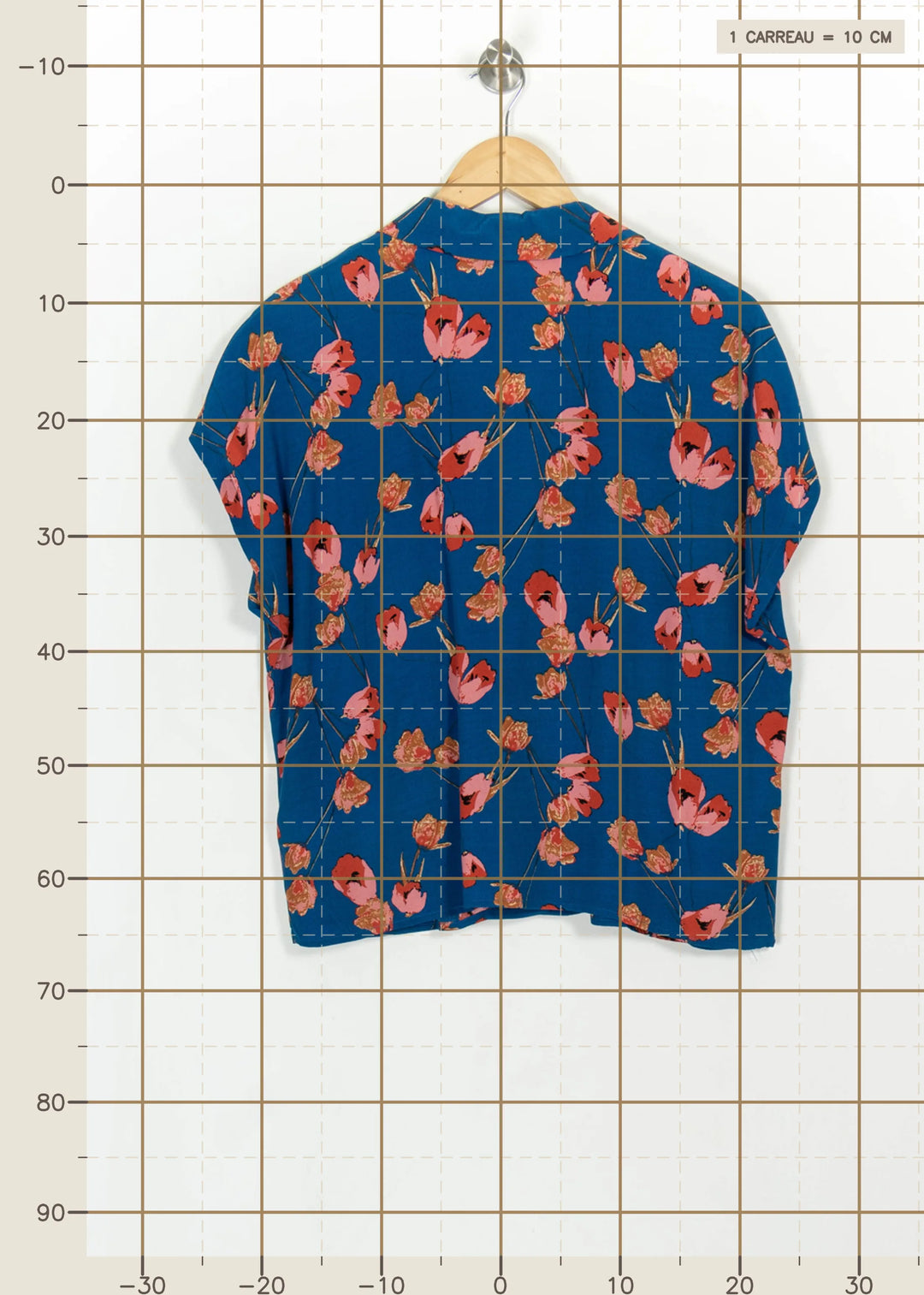 Chemise Fleurie Bleue et Rose - Taille L/40 de la marque La Petite Etoile | PARAD114806 - Vendu par Paradigme - Image 4