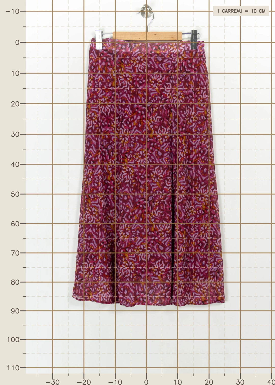 Jupe Longue Rose et Violet - Taille L/40 de la marque Sud express | PARAD114808 - Vendu par Paradigme - Image 4