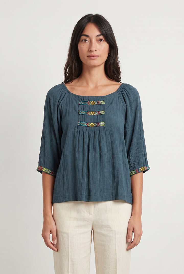 Blouse Bleue - Taille M/38 de la marque Derhy | PARAD114810 - Vendu par Paradigme - Image 1