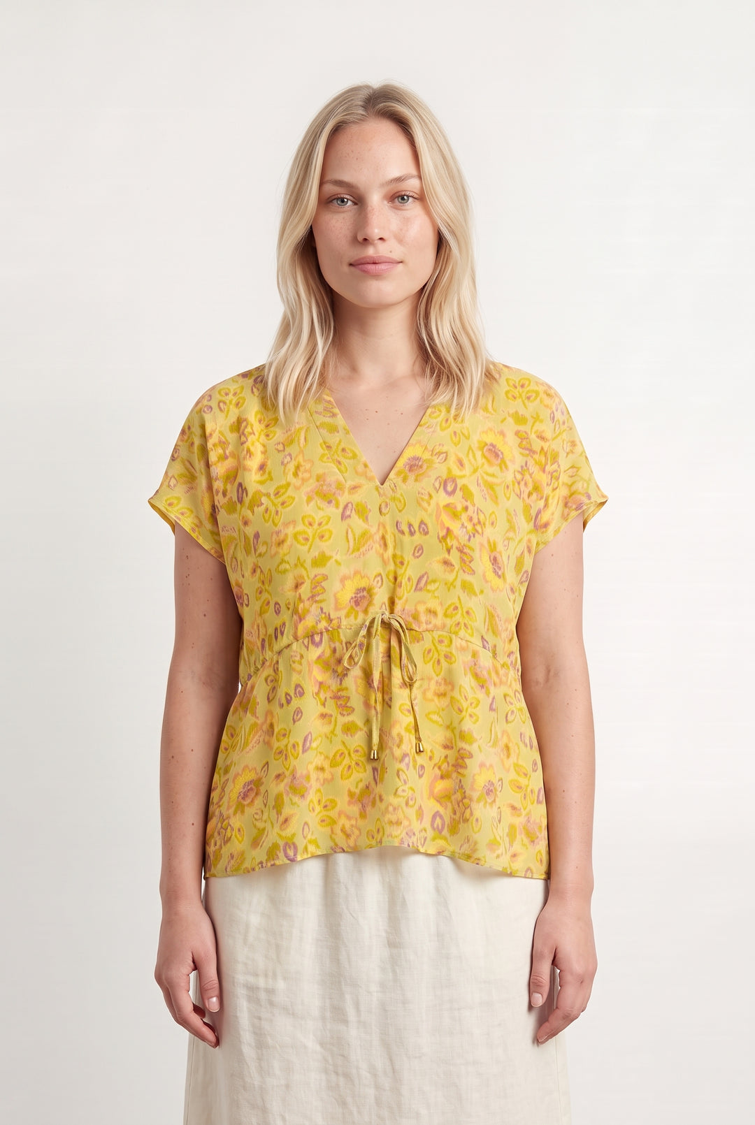 Blouse Jaune - Taille L/40 de la marque Sud express | PARAD114813 - Vendu par Paradigme - Image 1
