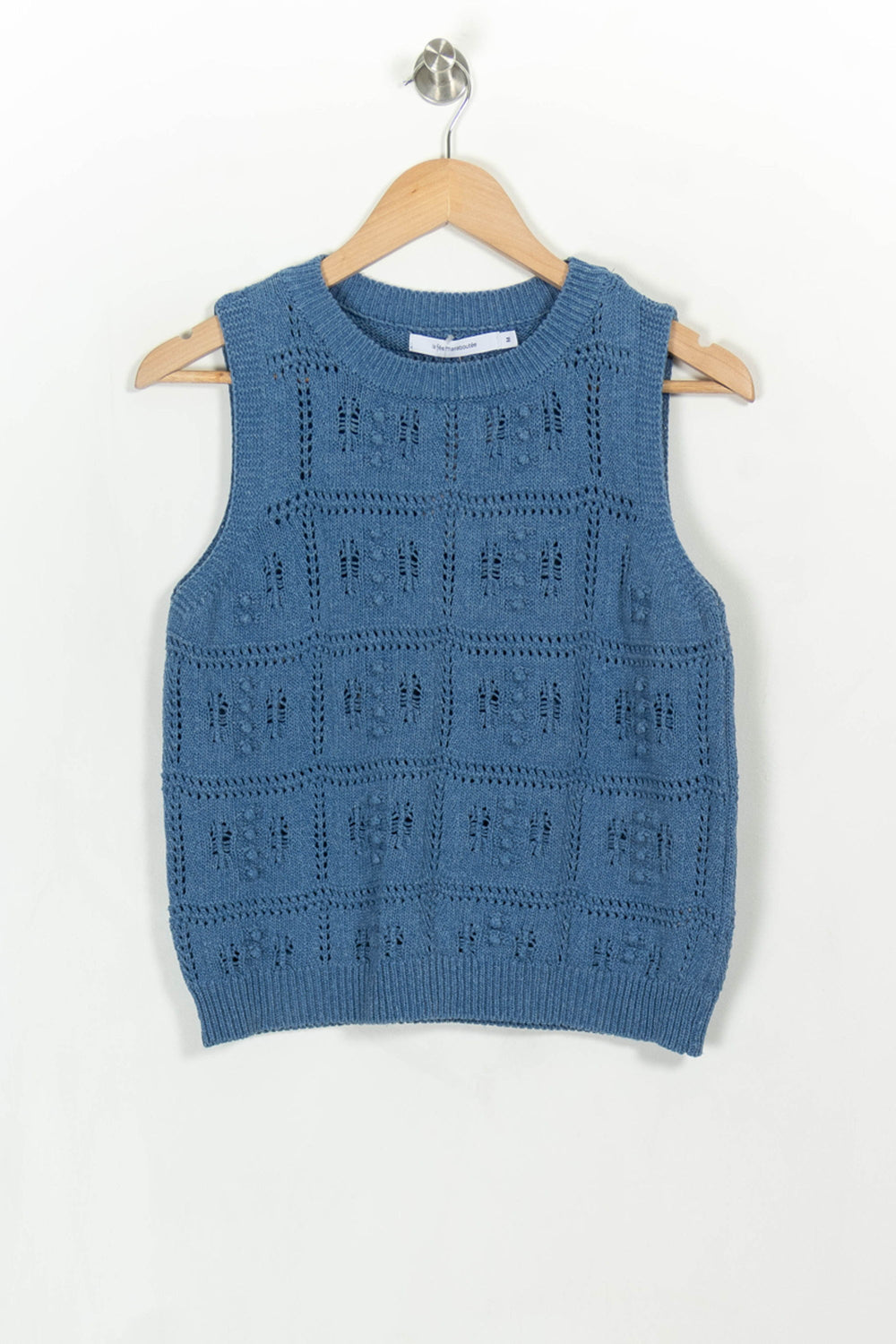 Pull Sans Manches Bleu - Taille M/38 de la marque La Fée Maraboutée | PARAD114815 - Vendu par Paradigme - Image 2