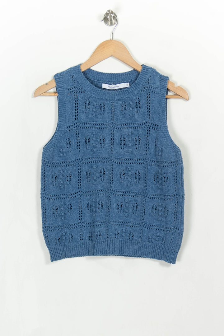 Pull Sans Manches Bleu - Taille M/38 de la marque La Fée Maraboutée | PARAD114815 - Vendu par Paradigme - Image 2