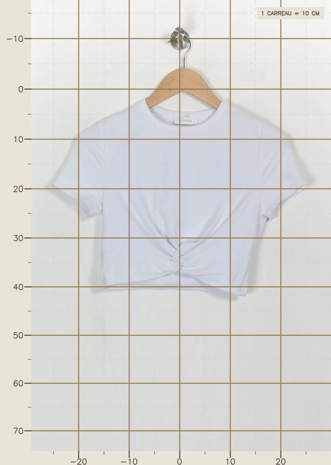Crop Top Blanc - Taille M/38 de la marque Kookai | PARAD114816 - Vendu par Paradigme - Image 4