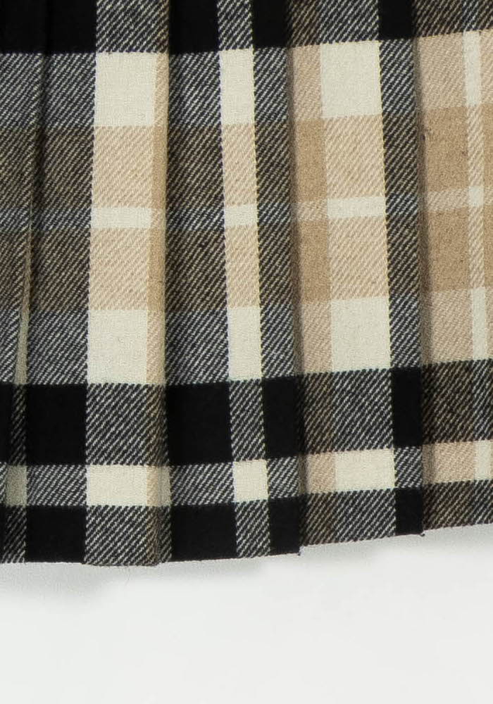 Jupe Plissée Beige et Noire - Taille S/36 de la marque Caroll | PARAD114818 - Vendu par Paradigme - Image 3