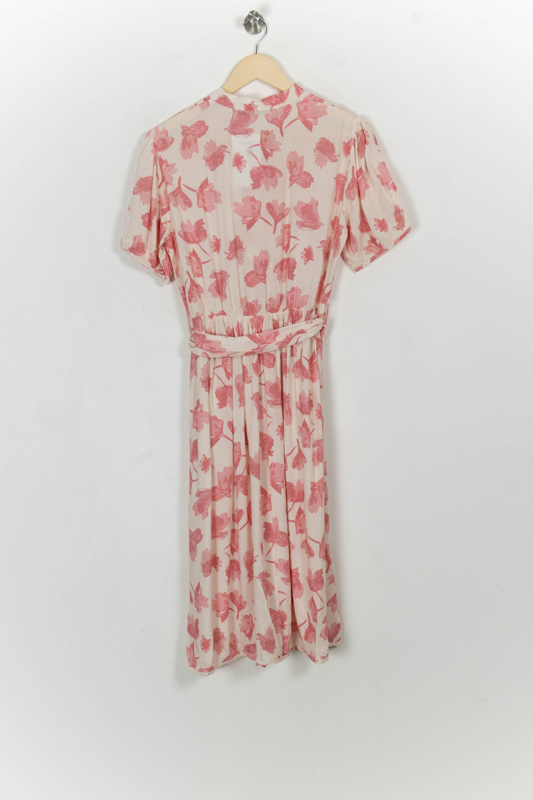 Robe Midi Rose et Blanche - Taille M/38 de la marque La Fée Maraboutée | PARAD114825 - Vendu par Paradigme - Image 5