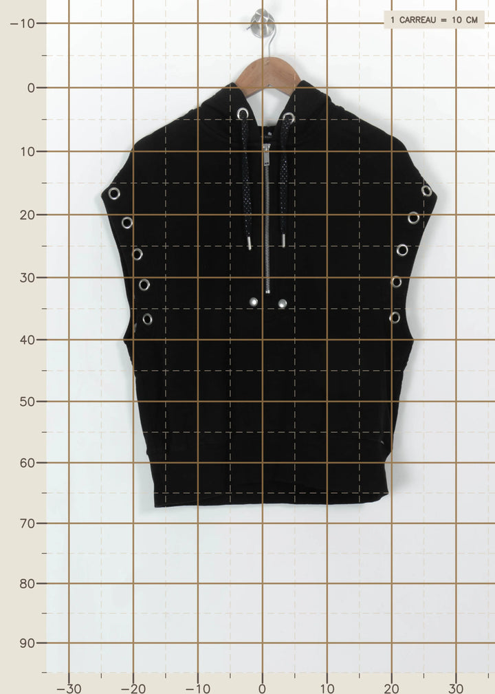 Sweat Sans Manches Noir - Taille M/38 de la marque IKKS | PARAD114829 - Vendu par Paradigme - Image 4